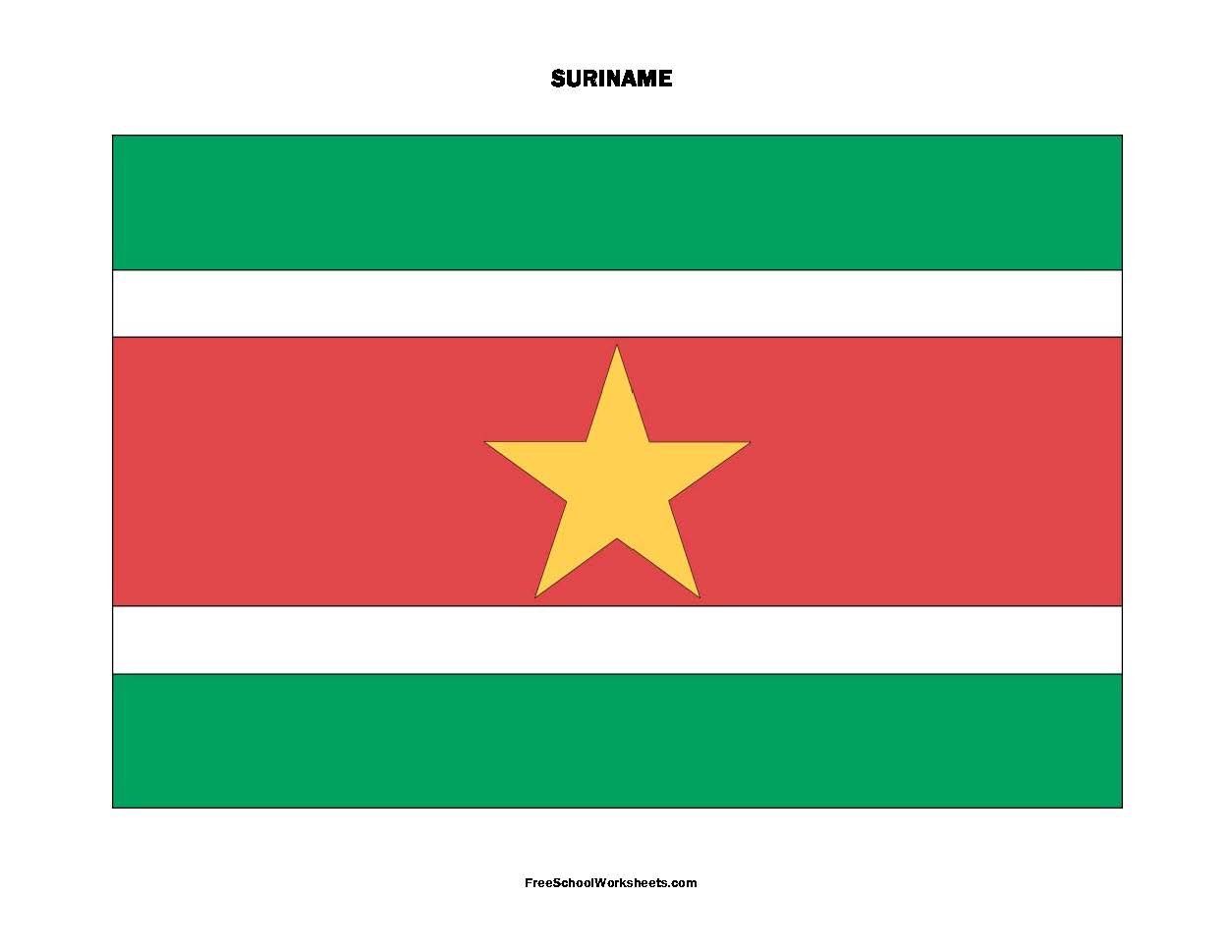 Free Printable Suriname Flag