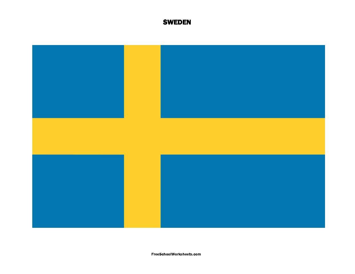 Free Printable Sweden Flag