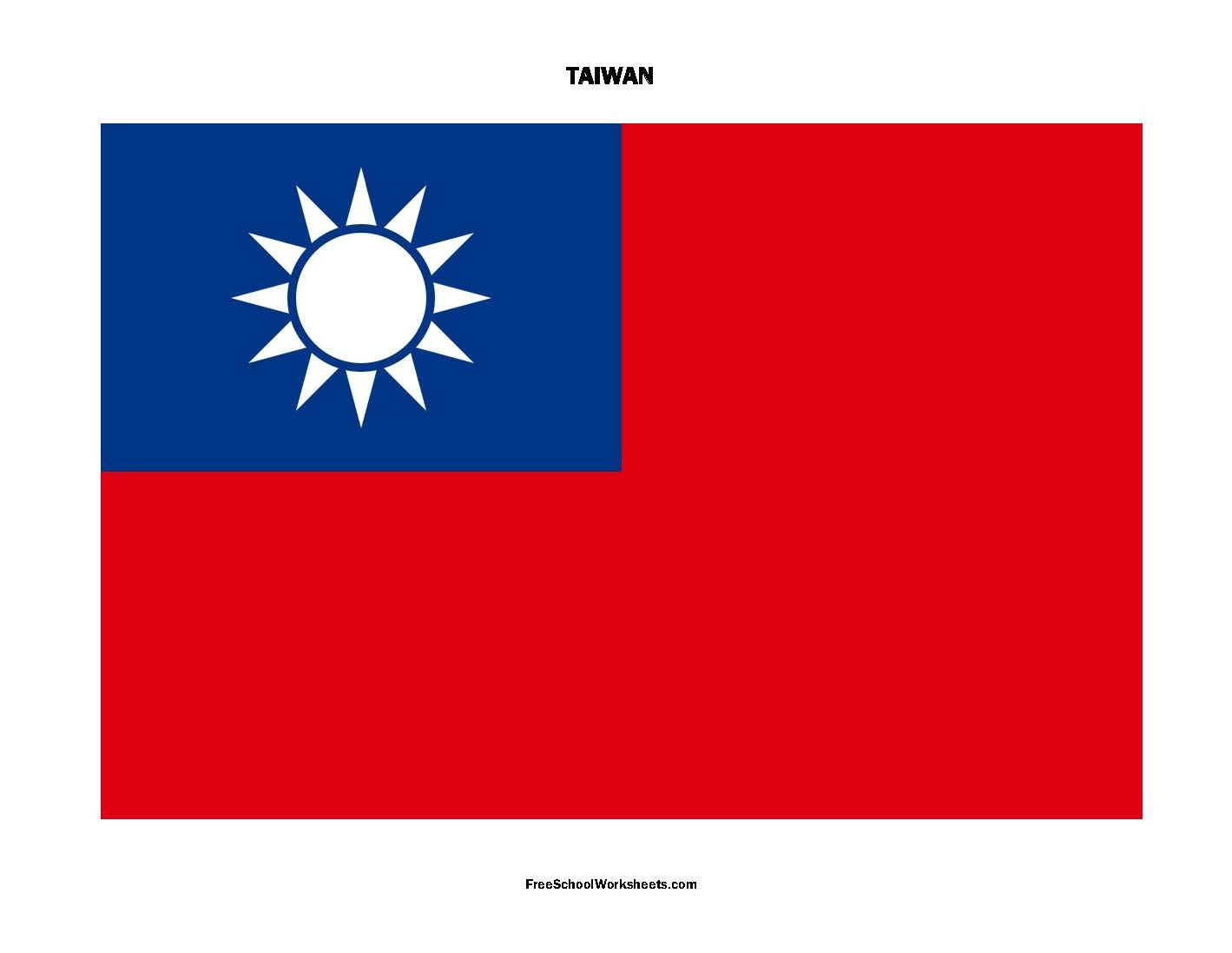 Free Printable Taiwan Flag