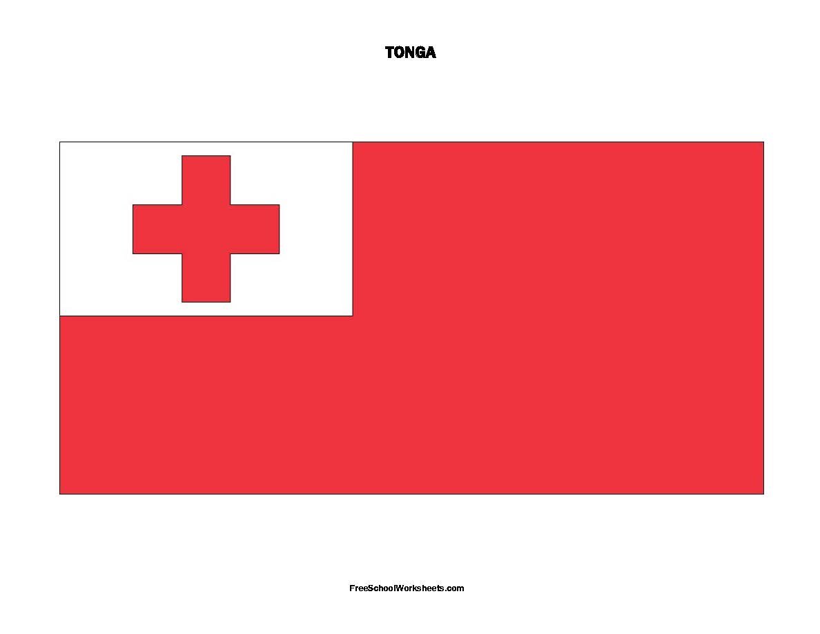 Free Printable Tonga Flag