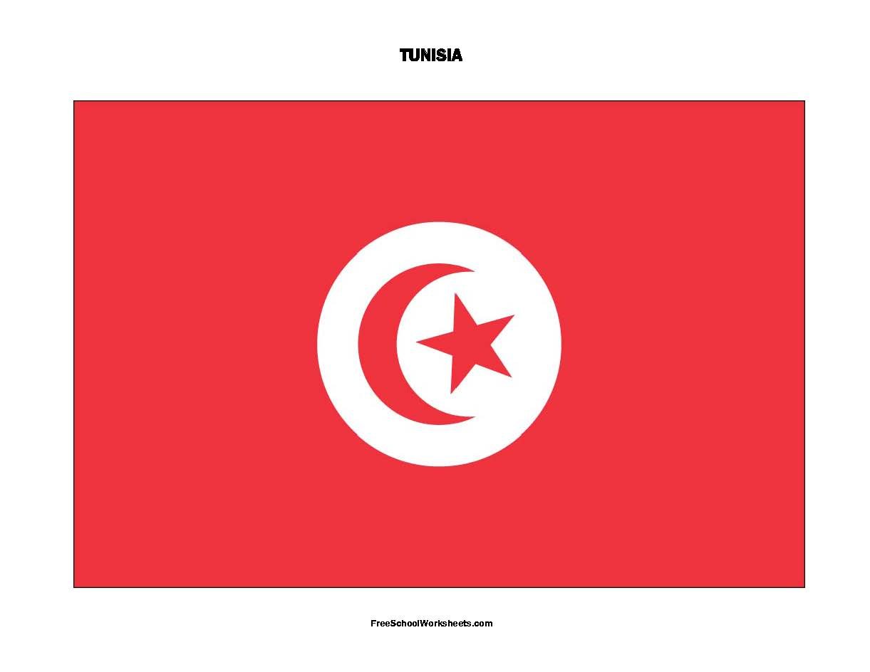 Free Printable Tunisia Flag