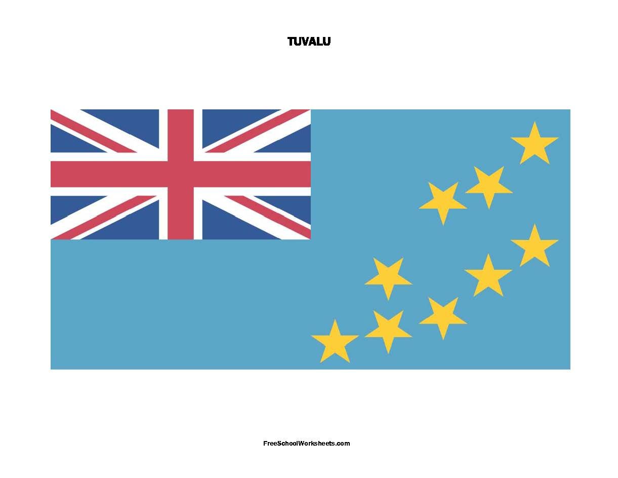 Free Printable Tuvalu Flag