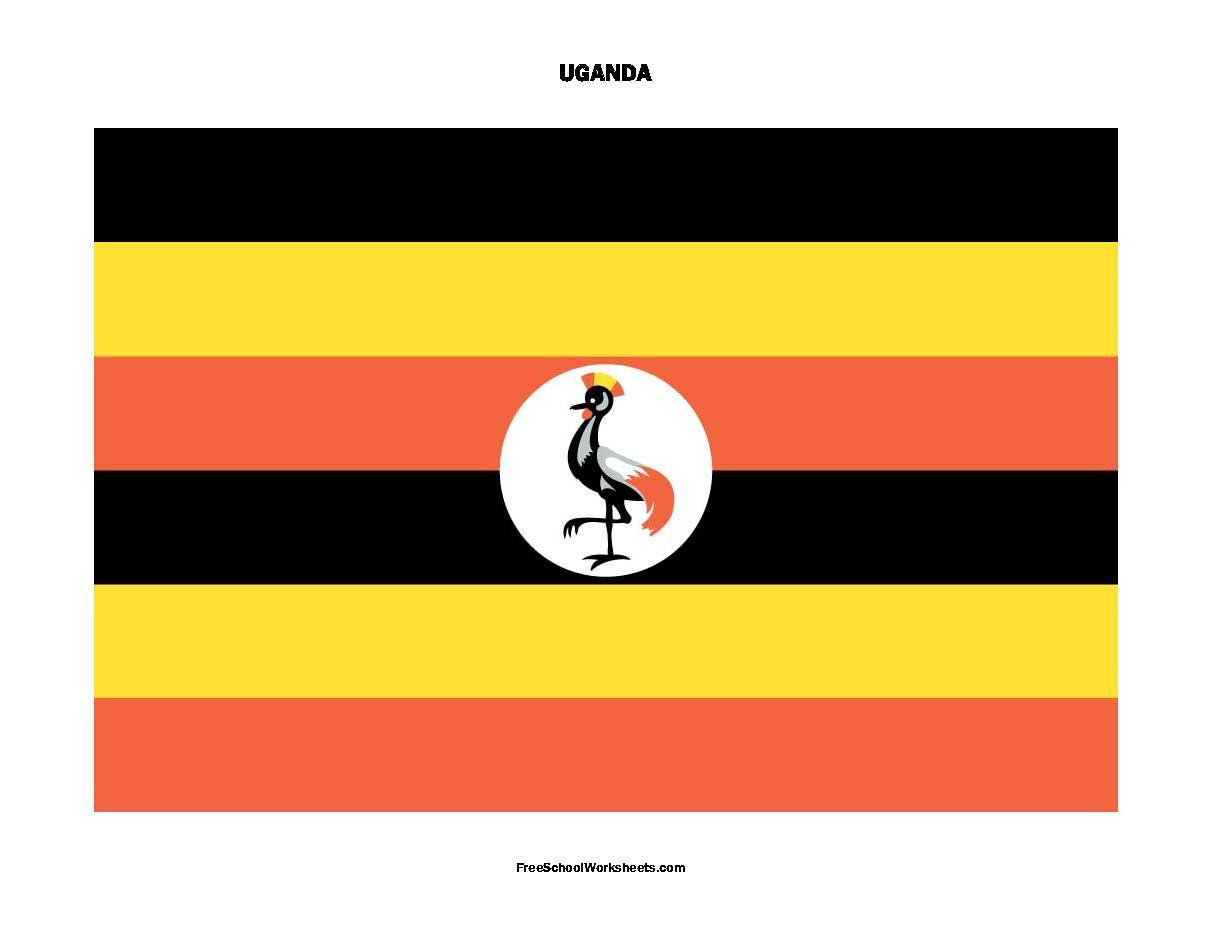 Free Printable Uganda Flag