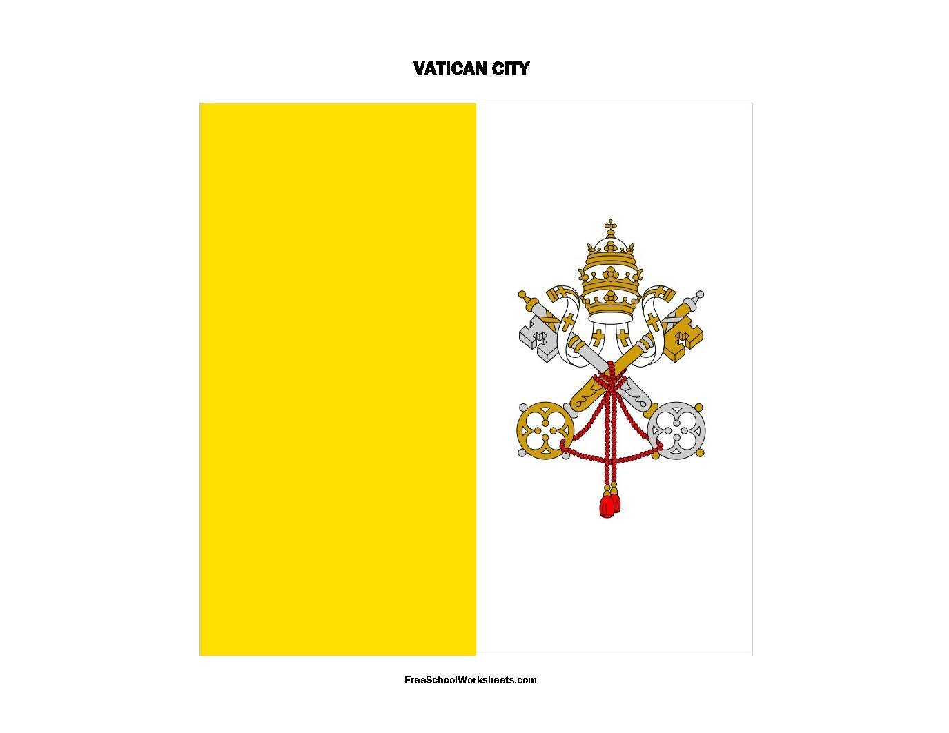 Free Printable Vatican City Flag