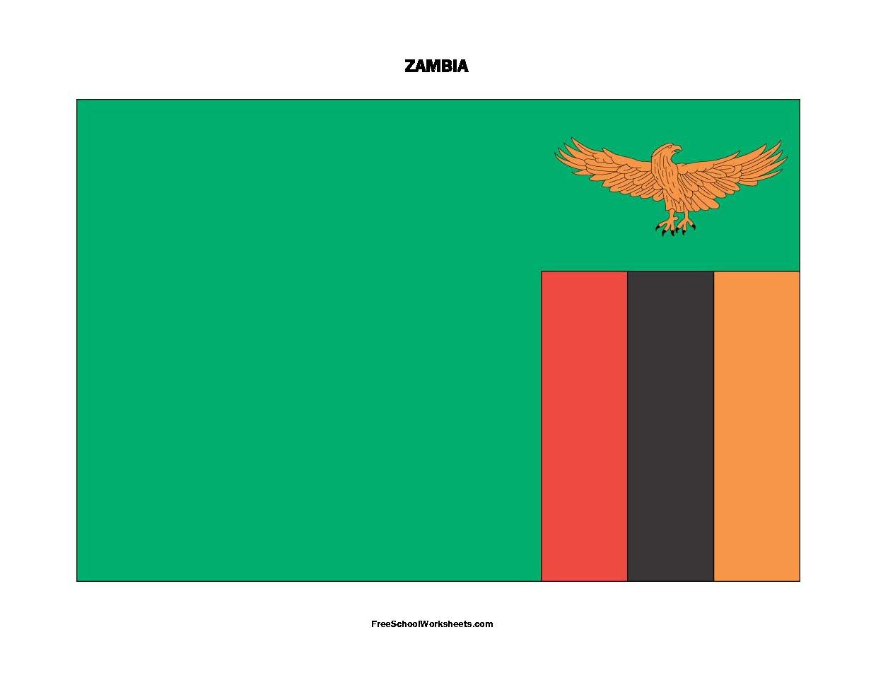 Free Printable Zambia Flag